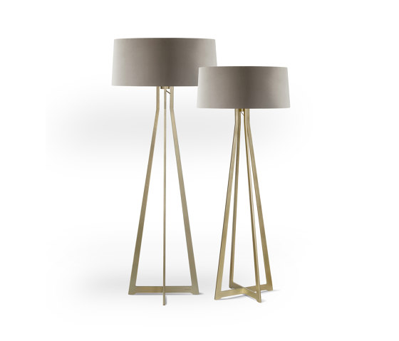 No. 47 Floor Lamp Velvet Collection - Beige - Brass | Lámparas de pie | BALADA & CO.