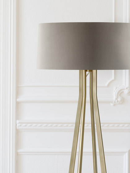 No. 47 Floor Lamp Velvet Collection - Beige - Brass | Free-standing lights | BALADA & CO.