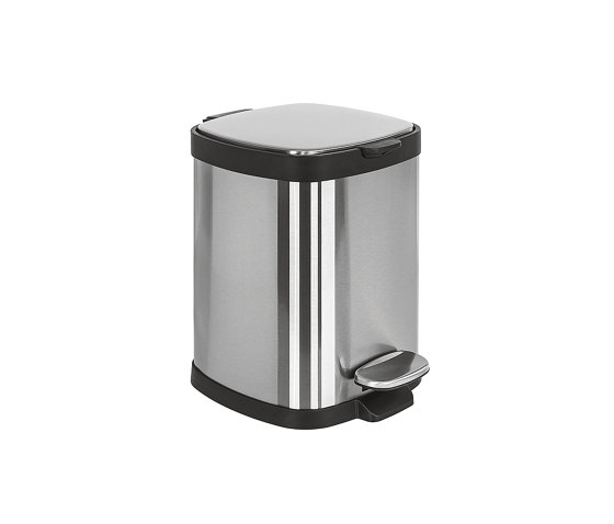 Small pedal bin (L 5), stainless steel with amortized closure | Bath waste bins | COLOMBO DESIGN