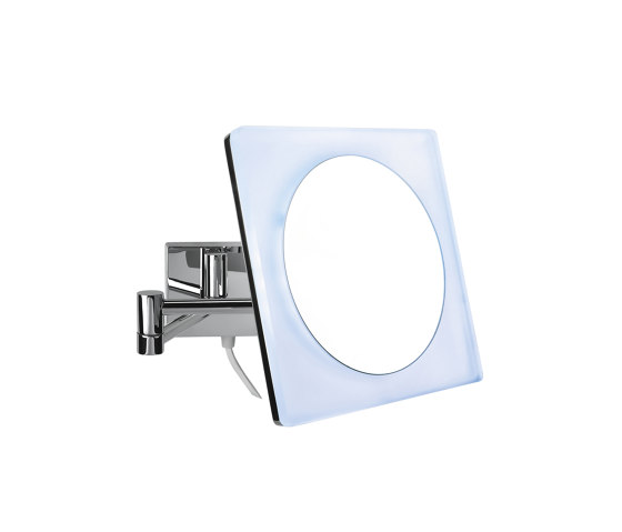 Wall magnifying mirror (3 times) complete with LED built-in light | Badspiegel | COLOMBO DESIGN