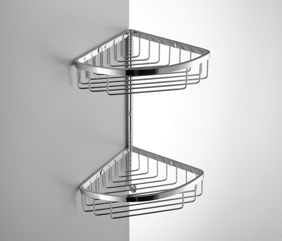 Double corner basket with hook | Porta esponjas | COLOMBO DESIGN