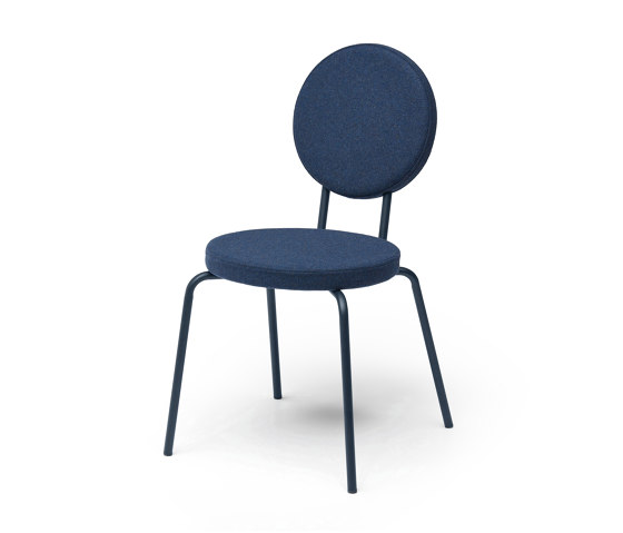 Option Chair Darkblue Round Seat Round Back | Chairs | PUIK