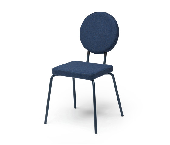 Option Chair Darkblue Square Seat Round Back | Chairs | PUIK