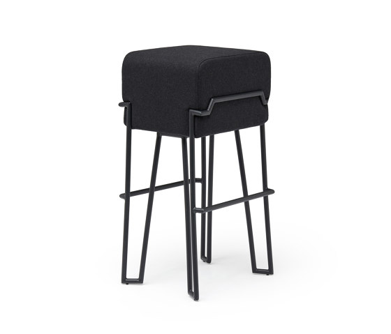 Bokk Bar Black Felt | Bar stools | PUIK