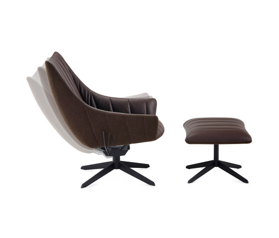 Rubie | Bar Lounge Chair with steelframe with rocker/tilting mechanism | Poltrone | FREIFRAU MANUFAKTUR
