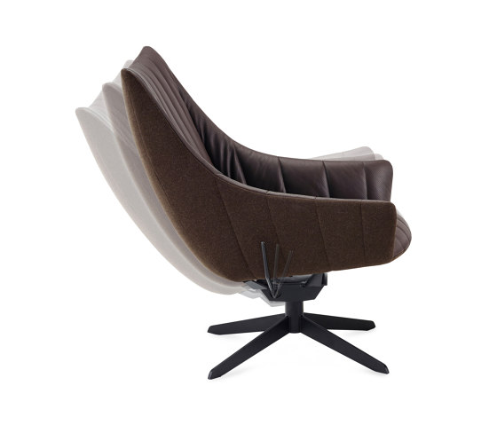Rubie | Bar Lounge Chair with steelframe with rocker/tilting mechanism | Armchairs | FREIFRAU MANUFAKTUR