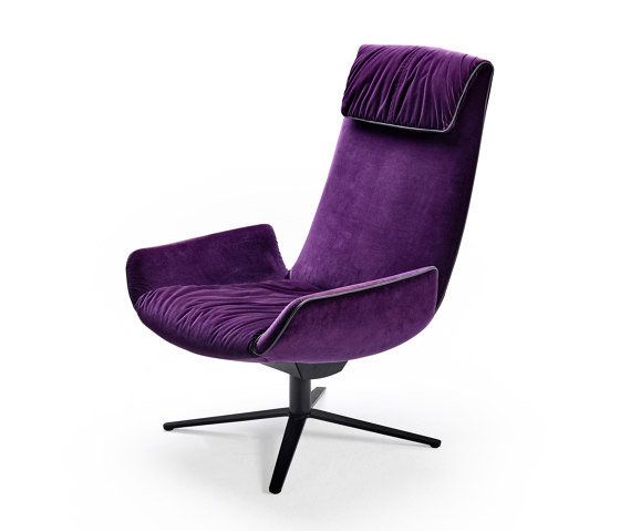 Amelie | Lounge Chair with x-base frame | Armchairs | FREIFRAU MANUFAKTUR