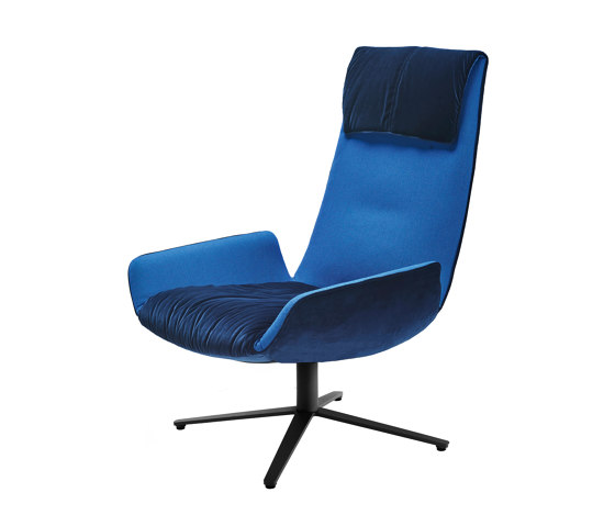 Amelie | Lounge Chair with x-base frame | Poltrone | FREIFRAU MANUFAKTUR