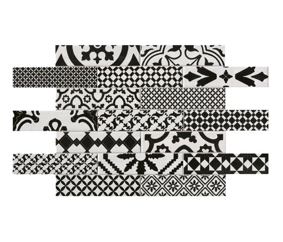 Chelsea Brick Black&White Deco | Carrelage céramique | Fap Ceramiche