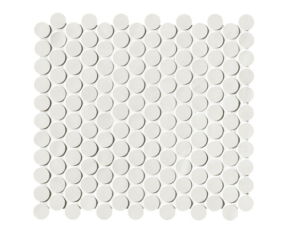 Chelsea Brick White Round Mosaico | Ceramic mosaics | Fap Ceramiche