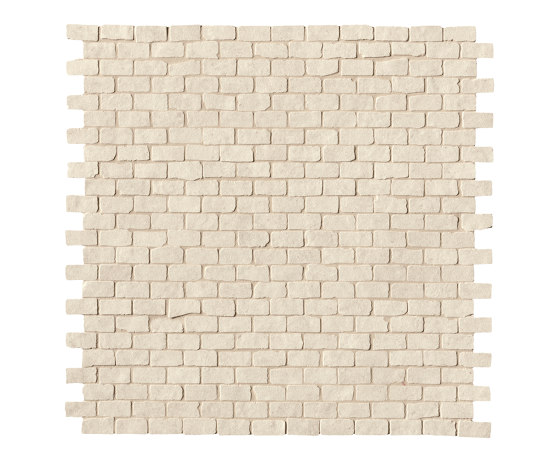 Lumina Stone Beige Brick Mosaico Anticato | Mosaïques céramique | Fap Ceramiche