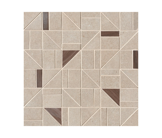 Nux Beige Gres Outline Mosaico | Ceramic mosaics | Fap Ceramiche