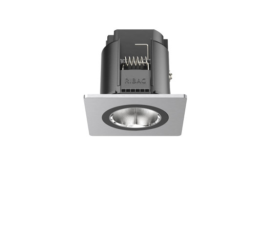 SPARK Downlight 800 with quadratic rim natural anodised | Recessed ceiling lights | RIBAG