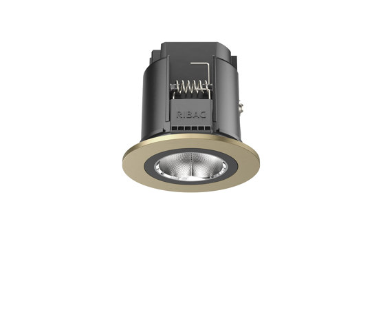 SPARK Downlight 800 with round rim champagne anodised | Recessed ceiling lights | RIBAG