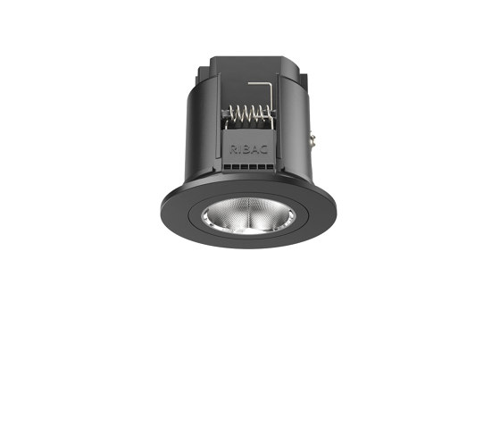 SPARK Downlight 800 with round rim black | Recessed ceiling lights | RIBAG