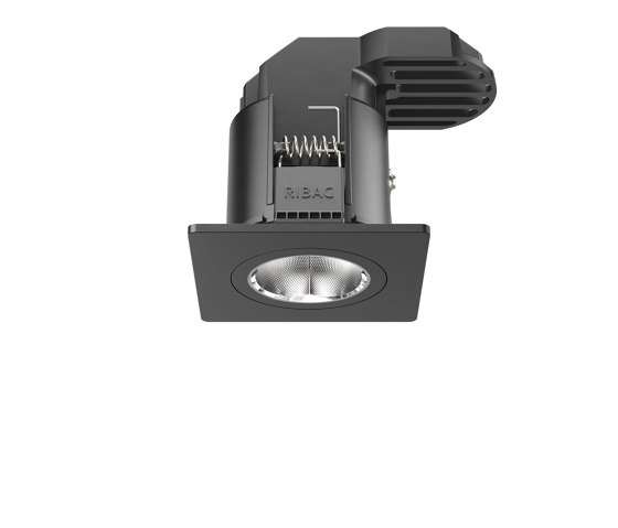 SPARK Downlight 1400 with quadratic rim black | Recessed ceiling lights | RIBAG