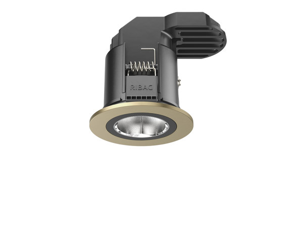 SPARK Downlight 1400 with round rim champagne anodised | Lampade soffitto incasso | RIBAG