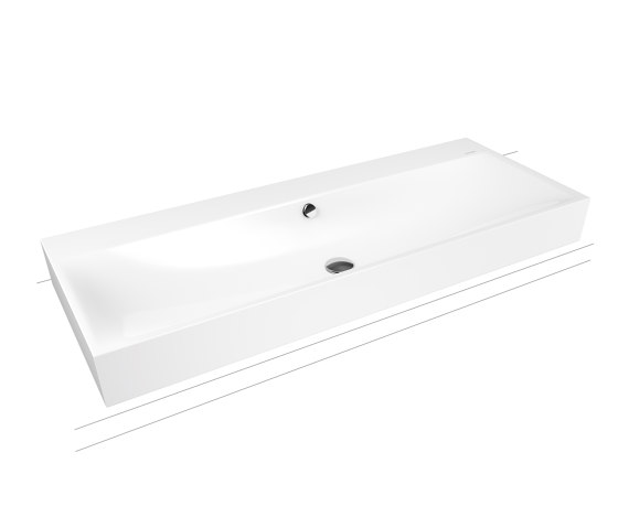 Silenio countertop double washbasin 120 mm alpine white matt | Lavabi | Kaldewei