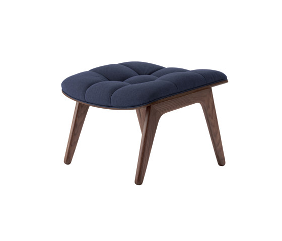 Mammoth Ottoman, Dark Stained  / Wool: Navyblue | Poufs | NORR11