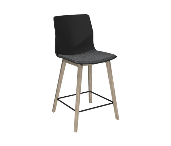 FourSure® 90 upholstery wooden legs | Barhocker | Four Design