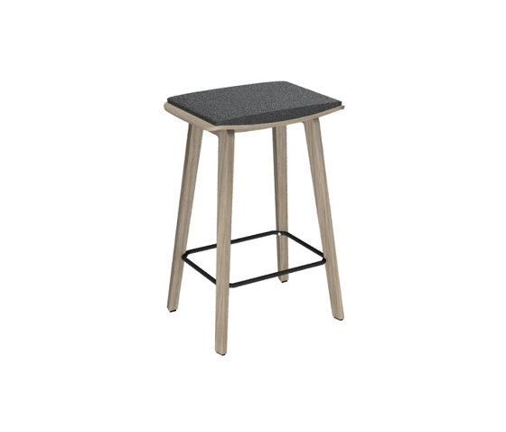 Four Stools 90 upholstery, wooden legs | Counter stools | Four Design
