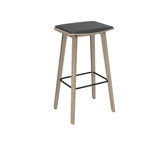 Four Stools 105 upholstery, wooden legs | Sgabelli bancone | Ocee & Four Design