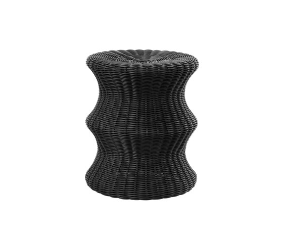 Mushroom stool double, poly-rattan black | Side tables | Eero Aarnio Originals