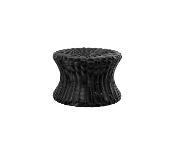 Mushroom stool small, poly-rattan black | Beistelltische | Eero Aarnio Originals
