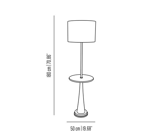 I-Conic | Vintage
Floor lamp with table | Standleuchten | Bronzetto