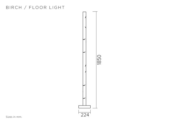 Birch 438OL-F02 | Lampade pavimento | Atelier Areti