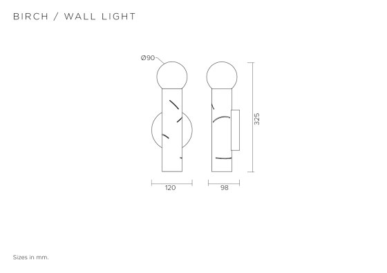 Birch 438OL-W01 | Lampade parete | Atelier Areti