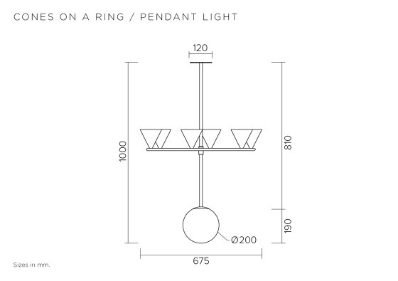 Cones on a ring 328OL-P01 | Suspended lights | Atelier Areti