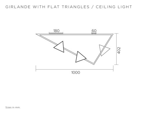 Girlande with flat triangles 366OL-C01 | Deckenleuchten | Atelier Areti