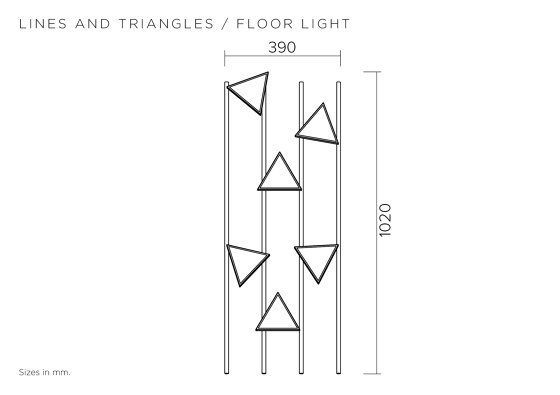 Lines and triangles 358OL-F01 | Lámparas de suelo | Atelier Areti