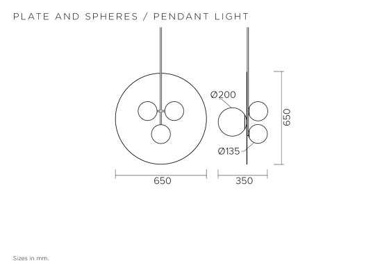 Plates and spheres 403OL-P01 | Suspended lights | Atelier Areti