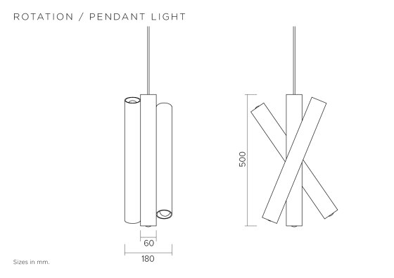 Rotation 437OL-P01 | Lampade sospensione | Atelier Areti