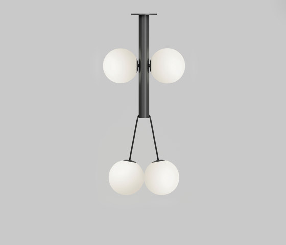 Thick tube and globes 421OL-P01 | Suspended lights | Atelier Areti