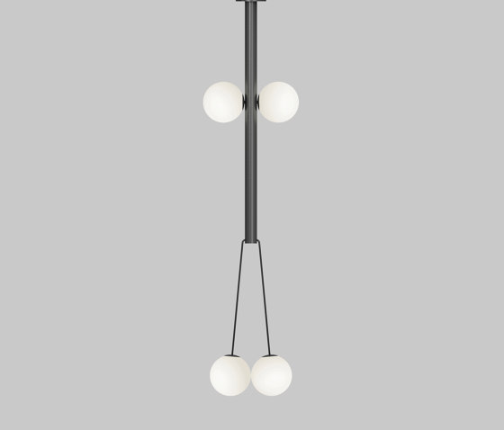 Thick tube and globes 421OL-P02 | Suspended lights | Atelier Areti