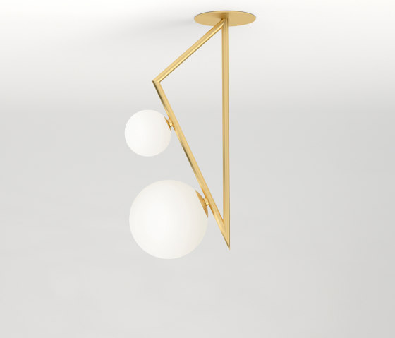 Triangle and globe 329OL-C04 | Lampade plafoniere | Atelier Areti