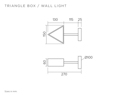 Triangle box 324OL-W01 | Lampade parete | Atelier Areti