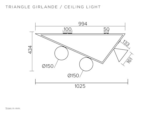 Triangle girlande 385OL-C05 | Deckenleuchten | Atelier Areti