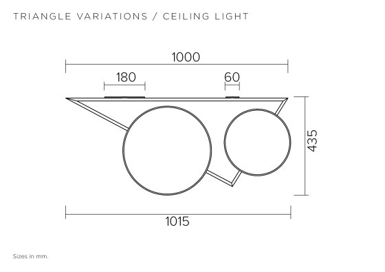 Triangle variations 356OL-C04 | Lampade plafoniere | Atelier Areti
