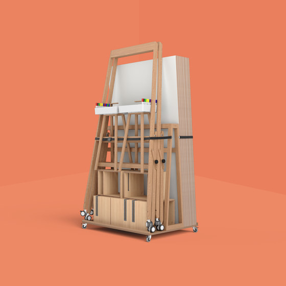 Trolley – Transportable Whiteboard Storage | Carritos | Studiotools