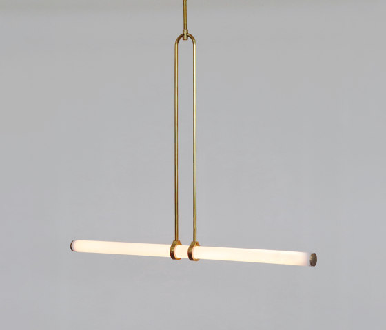 Light Object 018 - LED light, ceiling, natural brass finish | Pendelleuchten | Naama Hofman Light Objects