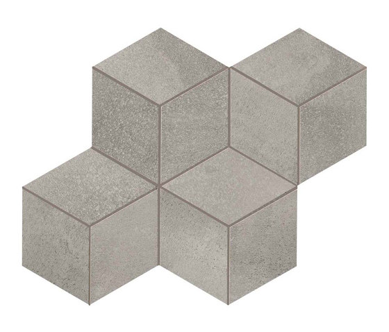 Blaze Aluminium Mosaico Esagono Matt | Ceramic tiles | Atlas Concorde