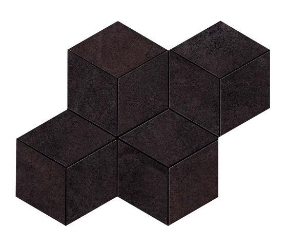 Blaze Iron Mosaico Esagono Lapp | Ceramic tiles | Atlas Concorde