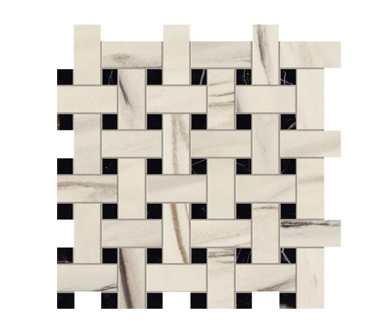 Marvel Bianco Fantastico Basket Weave Matt | Ceramic mosaics | Atlas Concorde