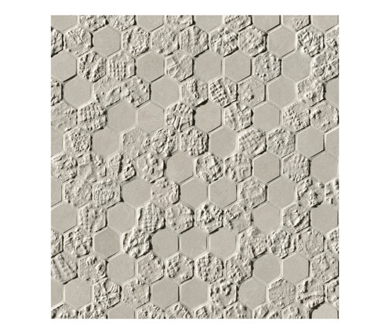 Bloom Grey Print Esagono Mosaico | Wall tiles | Fap Ceramiche