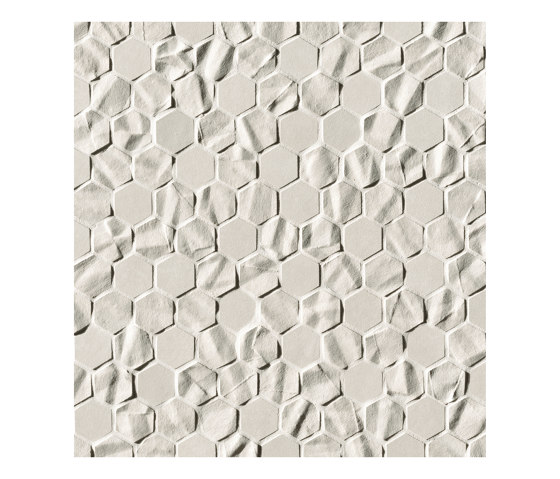 Bloom White Star Esagono Mosaico | Wandmosaike | Fap Ceramiche