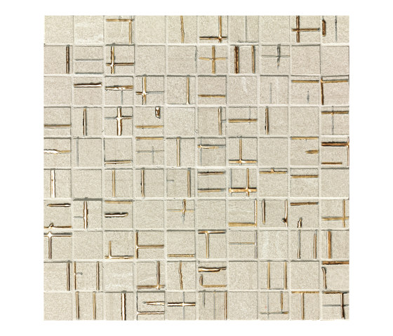 Blok Metal Beige Gold Mosaico | Wall mosaics | Fap Ceramiche